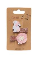 Klipsy królik i kwiatek. Wydawca: Coralico. SmakLiter.pl Opakowanie Klipsy królik i kwiatek