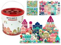 Opakowanie Klocki drewniane miasto 100el