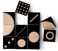 Klocki kontrastowe - kreatywna układanka z kartami. Wydawca: Milin. SmakLiter.pl Opakowanie Klocki kontrastowe - kreatywna układanka z kartami