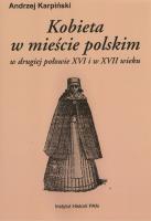 Okładka książki Kobieta w mieście polskim w drugiej połowie XV