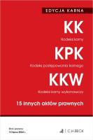 Kodeks karny. Kodeks postępowania karnego. Kodeks karny wykonawczy. 15 innych aktów prawnych. Edycja karna wyd. 48. Autor: Opracowanie zbiorowe. SmakLiter.pl Okładka książki Kodeks karny. Kodeks postępowania karnego. Kodeks karny wykonawczy. 15 innych aktów prawnych. Edycja karna wyd. 48