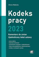 Okładka książki Kodeks pracy 2023 komentarz do zmian ujednolicony tekst ustawy