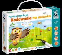 Kodowanie na wesoło rysuję i zgaduję Kapitan Nauka. Autor: Michalec Katarzyna. SmakLiter.pl Okładka książki Kodowanie na wesoło rysuję i zgaduję Kapitan Nauka