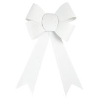 Opakowanie Kokarda brokatowa duża biała