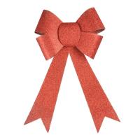 Opakowanie Kokarda brokatowa duża czerwona