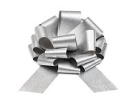 Opakowanie Kokarda dekoracyjna DIY srebrny 30cm