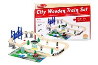 Opakowanie Kolejka drewniana miasto 44 elementy