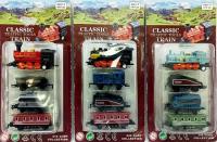 Opakowanie Kolejka metalowa z lokomotywą w 3 wagonami MIX