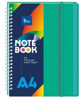 Kołonotatnik A4/100K kratka PP zielony. Wydawca: TETIS. SmakLiter.pl Opakowanie Kołonotatnik A4/100K kratka PP zielony