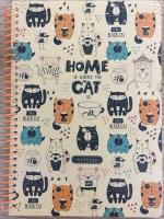 Opakowanie Kołonotatnik A5/80K kratka kraft Zabawne kotki