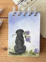 Opakowanie Kołonotes A7 SSN39 Labrador z kwiatami