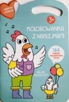Kolorowana z naklejkami. Na wsi z kogutem. Autor:   Praca zbiorowa. SmakLiter.pl Okładka książki Kolorowana z naklejkami. Na wsi z kogutem