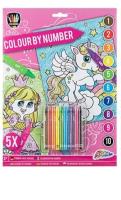 Opakowanie Kolorowanie po numerach 5 arkuszy