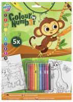 Opakowanie Kolorowanie po numerach A4 5ark Małpka