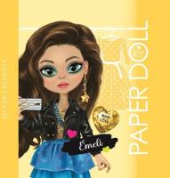 Opakowanie Kolorowanka 140x140 Lalka do wycinania Emeli żółta