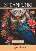 Opakowanie Kolorowanka A4 8 obrazków Steampunk Sowa