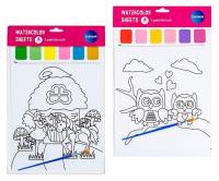 Kolorowanka do malowania wodą 4 obrazki. Wydawca: Centrum. SmakLiter.pl Opakowanie Kolorowanka do malowania wodą 4 obrazki