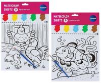 Kolorowanka do malowania wodą 6 obrazków. Wydawca: Centrum. SmakLiter.pl Opakowanie Kolorowanka do malowania wodą 6 obrazków