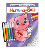 Kolorowanka po numerach z pisakami. Autor:   Praca zbiorowa. SmakLiter.pl Okładka książki Kolorowanka po numerach z pisakami