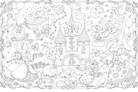 Opakowanie Kolorowanka podłogowa XXL Księżniczki wyd.2022