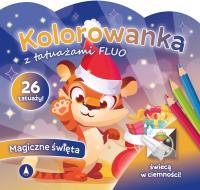 Okładka książki Kolorowanka z tatuażami flou Magiczne święta