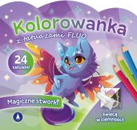 Okładka książki Kolorowanka z tatuażami fluo Magiczne stworki