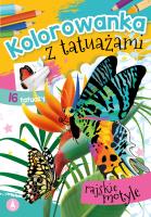 Kolorowanka z tatuażami. Rajskie motyle. Autor: WYDAWNICTWO SKRZAT. SmakLiter.pl Okładka książki Kolorowanka z tatuażami. Rajskie motyle