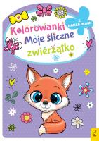 Kolorowanka z wykrojnikiem. Moje śliczne zwierzątko. Autor: Opracowanie zbiorowe. SmakLiter.pl Okładka książki Kolorowanka z wykrojnikiem. Moje śliczne zwierzątko