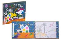 Kolorowanki z farbkami dinozaury. Wydawca: Floss & Rock. SmakLiter.pl Opakowanie Kolorowanki z farbkami dinozaury