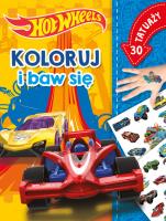 Koloruj i baw się. 30 tatuaży. Hot Wheels. Autor: Monika Kiersnowska. SmakLiter.pl Okładka książki Koloruj i baw się. 30 tatuaży. Hot Wheels