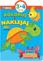 Okładka książki Koloruj i naklejaj. Morskie zwierzęta