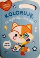 Koloruję bez wychodzenia poza linie Niebieska. Autor:   Praca zbiorowa. SmakLiter.pl Okładka książki Koloruję bez wychodzenia poza linie Niebieska