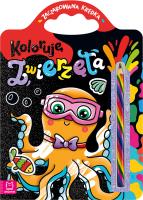 Koloruję zwierzęta. Zaczarowana kredka. Autor: Podgórska Anna. SmakLiter.pl Okładka książki Koloruję zwierzęta. Zaczarowana kredka
