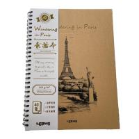 Kołoszkicownik 40K 160gsm Wieża Eiffla kraft. Wydawca: incood.. SmakLiter.pl Opakowanie Kołoszkicownik 40K 160gsm Wieża Eiffla kraft