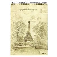 Kołoszkicownik A3/25K Wieża Eiffla. Wydawca: incood.. SmakLiter.pl Opakowanie Kołoszkicownik A3/25K Wieża Eiffla