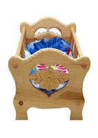 Opakowanie Kołyska drewniana z motywem kwiatka