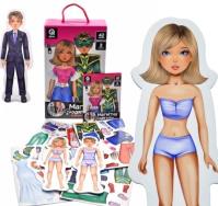 Komoda magnetyczna Ksenia i Marko 42 magnesy. Wydawca: Qbee. SmakLiter.pl Opakowanie Komoda magnetyczna Ksenia i Marko 42 magnesy