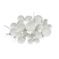 Opakowanie Komplet bombek białych - mix rozmiarów