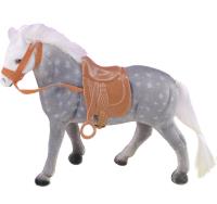 Opakowanie Koń flokowany szary w kropki