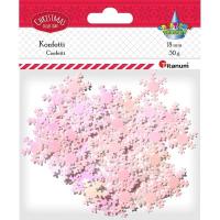 Opakowanie Konfetti Płatki śniegu bladoróżowe 30g