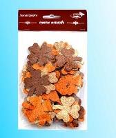 Opakowanie Koniczyny brokatowe tonacja brązowa 44szt