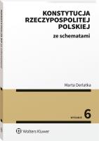 Konstytucja Rzeczypospolitej Polskiej ze schematami. Autor: Derlatka Marta. SmakLiter.pl Okładka książki Konstytucja Rzeczypospolitej Polskiej ze schematami