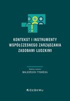Okładka książki Kontekst i instrumenty współczesnego zarządzania zasobami ludzkimi