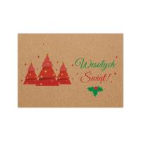 Opakowanie Koperta kraft Wesołych Świat choinki 5szt