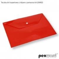 Opakowanie Koperta na dokumenty A4 z klipem czerwona