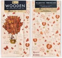 Koperta upominkowa drewniana Ślub balon motyle. Wydawca: Cozywood. SmakLiter.pl Opakowanie Koperta upominkowa drewniana Ślub balon motyle