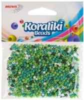 Koraliki akrylowe do nawlekania białe zielone 35mm. Wydawca: Brewis. SmakLiter.pl Opakowanie Koraliki akrylowe do nawlekania białe zielone 35mm