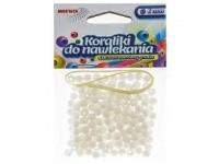 Opakowanie Koraliki do nawlekania białe + sznurek 6mm 16g