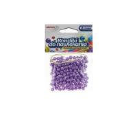 Opakowanie Koraliki do nawlekania fioletowe + sznurek 6mm 16g