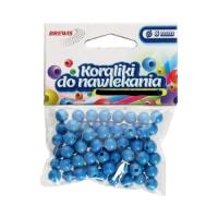 Opakowanie Koraliki do nawlekania niebieskie + sznurek 8mm 16